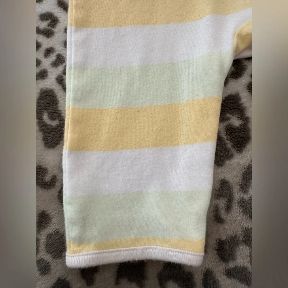 babyGap Short Sleeve Striped One-Piece for Baby in Green Yellow Size 6-12 Months